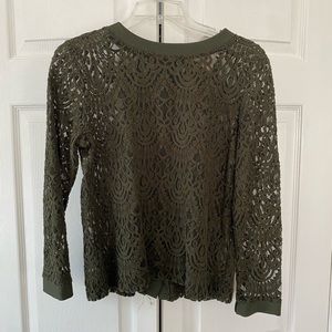 Green lace top